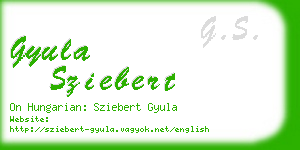 gyula sziebert business card